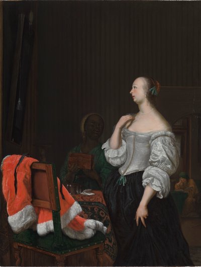 Une femme devant un miroir - Frans van Mieris the Elder