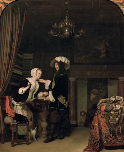 Cavalier dans la boutique - Frans van Mieris the Elder