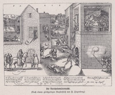 Le massacre de la Saint-Barthélemy, Paris, France - Franz (after) Hogenberg