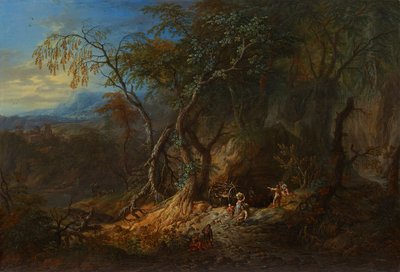 Paysage forestier avec vue dégagée à gauche - Franz Christoph Janneck