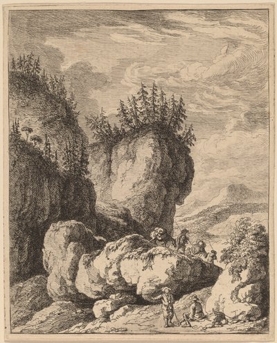 La route traversant le mont Praco, de Ricci à Gênes - Franz Edmund Weirotter