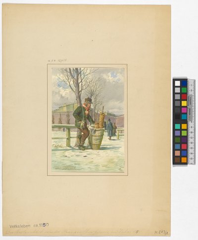 Bretzelbäck [vendeur de bretzels] devant la porte Franzenstor, sur le glacis - Franz Gerasch