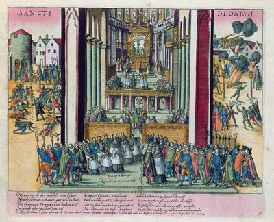 Abjuration de Henri IV et conversion au catholicisme à Saint-Denis le 15 juillet 1593 - Franz Hogenberg