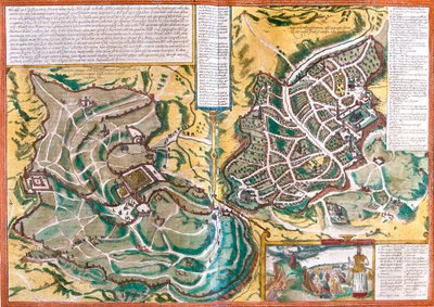 Carte de Jérusalem (Hierosolymorum), Israël - Franz Hogenberg