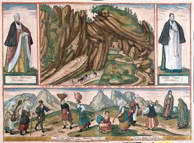 Tunnel de San Adrian ou Lizarrate : paysage dans les contreforts occidentaux des Pyrénées, au sud du golfe de Gascogne, Espagne - Franz Hogenberg