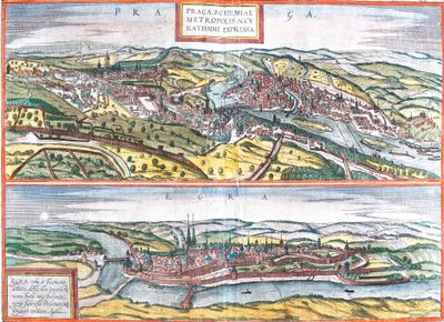 Vues de Prague et Egra, République tchèque - Franz Hogenberg