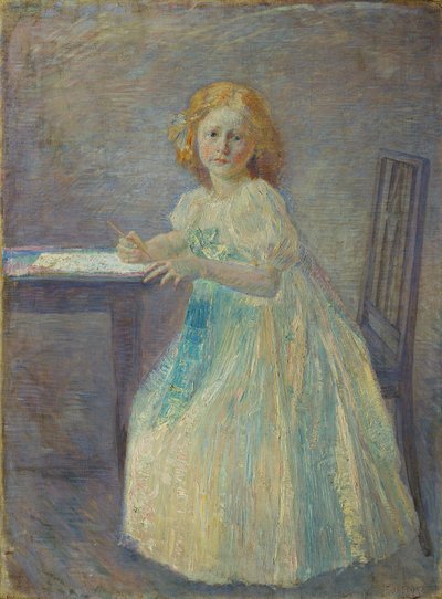 Fille en robe blanche - Franz Jaschke