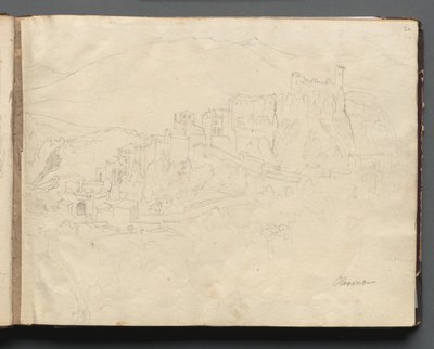 Album avec vues de Rome et des environs, études de paysage, page 02a : Olevano - Franz Johann Heinrich Nadorp