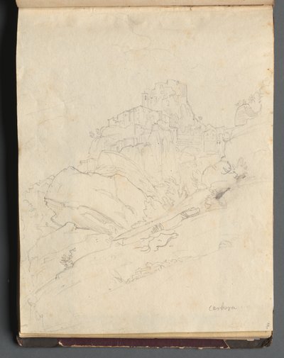 Album avec des vues de Rome et des environs, études de paysage, page 14a : "Cervera" - Franz Johann Heinrich Nadorp
