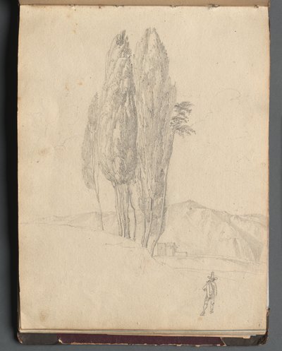 Album avec des vues de Rome et des environs, études de paysages, page 20a : Arbres - Franz Johann Heinrich Nadorp