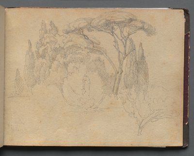 Album avec vues de Rome et des environs, études de paysages, page 29a : Étude de paysage - Franz Johann Heinrich Nadorp