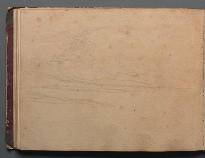 Album avec des vues de Rome et des environs, études de paysage, page 29b : Étude de paysage - Franz Johann Heinrich Nadorp