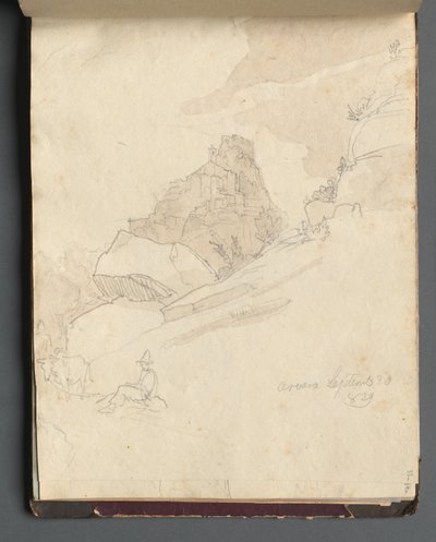 Album avec des vues de Rome et des environs, études de paysages, page 33a : Cervera - Franz Johann Heinrich Nadorp