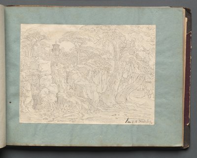 Album avec des vues de Rome et des environs, études de paysage, page 36a : Vue romaine - Franz Johann Heinrich Nadorp
