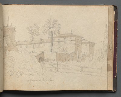 Album avec vues de Rome et des environs, études de paysages, page 38a : St. Giovanni e Paolo - Franz Johann Heinrich Nadorp
