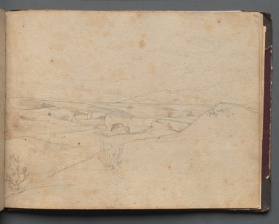 Album avec des vues de Rome et des environs, études de paysage, page 40a : Paysage romain - Franz Johann Heinrich Nadorp