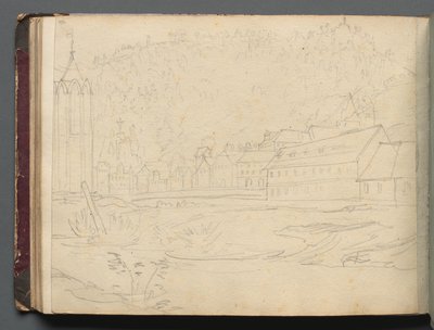 Album avec vues de Rome et des environs, études de paysages, page 48b : Paysage romain - Franz Johann Heinrich Nadorp