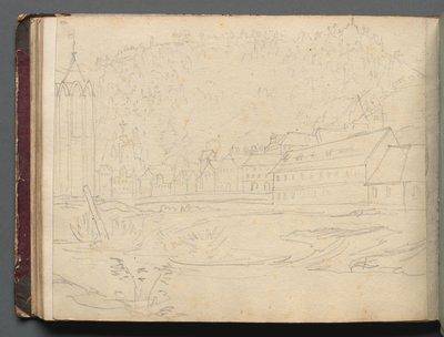 Album avec des vues de Rome et des environs, études de paysage, page 48b : Paysage romain - Franz Johann Heinrich Nadorp