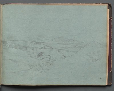 Album avec vues de Rome et des environs, études de paysages, page 52a : Paysage romain - Franz Johann Heinrich Nadorp