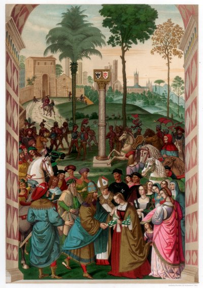 Énée Piccolomini présente Éléonore du Portugal à Frédéric III, 1502-1508, 1870 - Franz Kellerhoven
