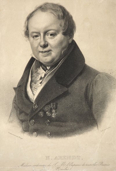 Portrait du médecin personnel impérial Nicholas Martin Arendt 1785-1859, 1836 - Franz Krüger