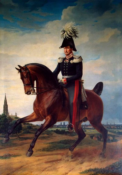 Portrait équestre de Frédéric-Guillaume III de Prusse, 1797-1840, 1831 - Franz Kruguer