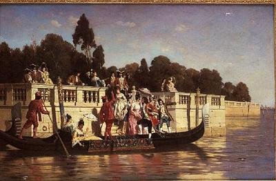 Une élégante partie de bateau - Franz Leo Ruben