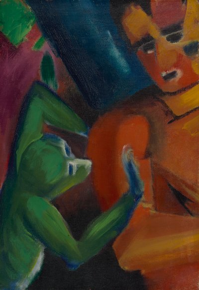 Äffchen und Mensch - Franz Marc
