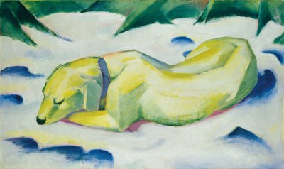 Chien couché dans la neige, vers 1911 - Franz Marc