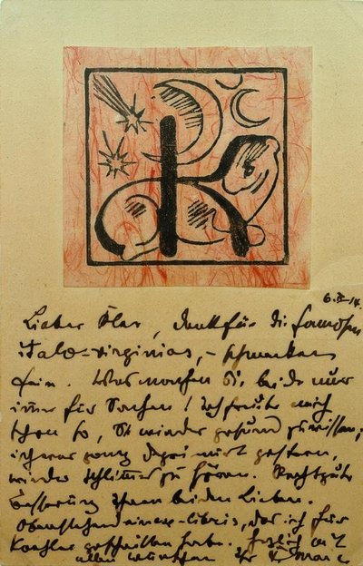 Ex-libris Bernhard Koehler - Franz Marc
