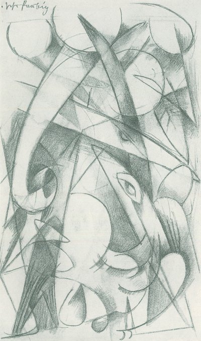Franz Marc - Carnet de croquis pris sur le vif - Feuille 09 - Franz Marc