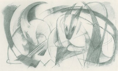 Franz Marc - Carnet de croquis pris sur le vif - Feuille 13 - Franz Marc