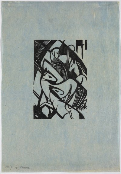 French : Chevaux qui sautent - Franz Marc