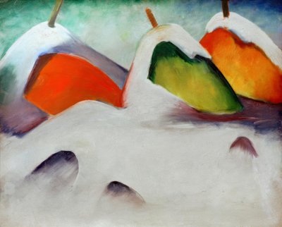 Accroupi dans la neige - Franz Marc