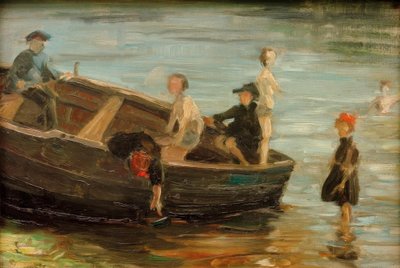 Enfants dans le bateau - Franz Marc