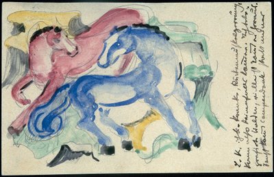 Chevaux rouges et bleus - Franz Marc