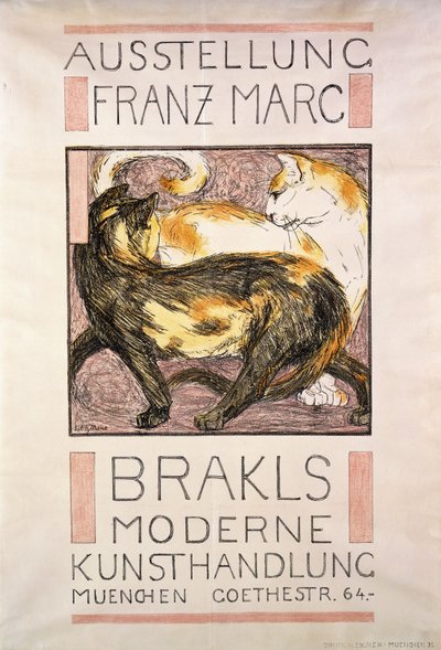 Deux chats, 1909-10 - Franz Marc