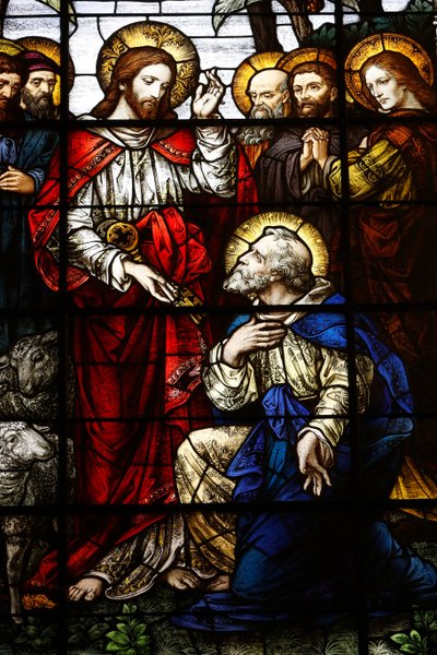 Christ remettant les clés à Saint Pierre, vers 1920 - Franz Mayer
