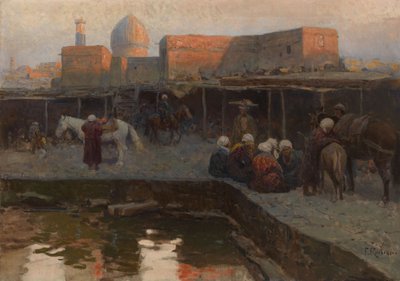 Caravansérail près de Gur-e Amir à Samarkand - Franz Roubaud