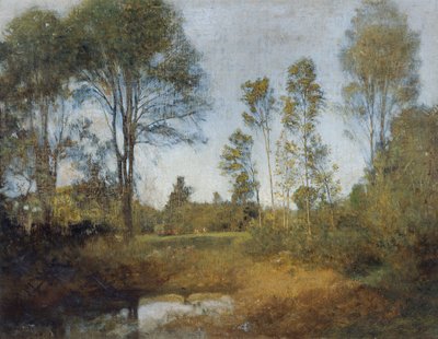 Paysage avec charrette de foin - Franz Rumpler