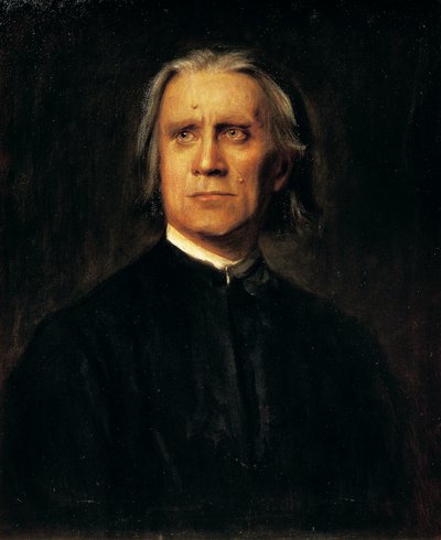 Portrait du compositeur et pianiste hongrois Franz Liszt - Franz Seraph von Lenbach