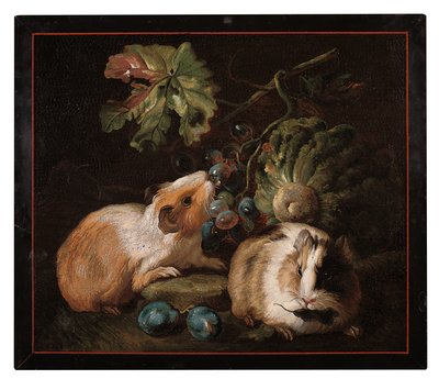 Panneau micromosaïque romain représentant deux cochons d