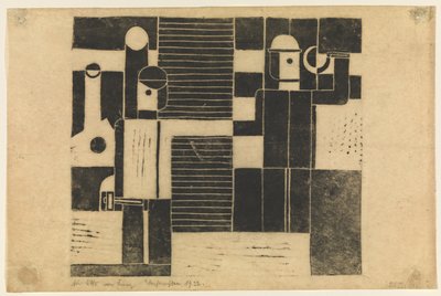 Composition avec un ouvrier et un paysan - Franz Wilhelm Seiwert