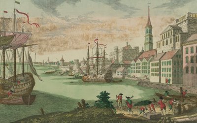 Le port de Boston, Massachusetts, vers 1770-80 - Franz Xaver Habermann