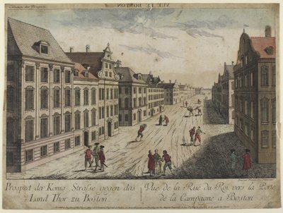 Vue de la Rue du Roi--Boston (1776) - Franz Xaver Habermann