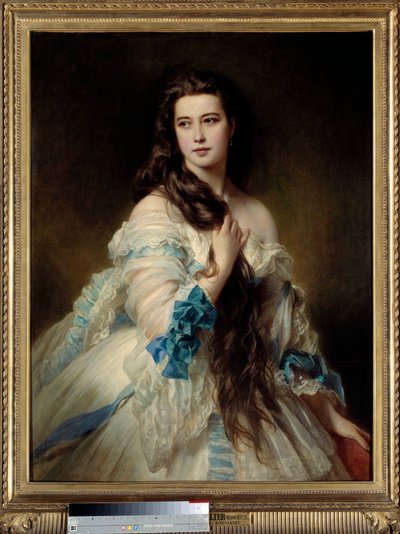 Portrait de Madame Barbe par Rimsky-Korsakov (1833-1878). Peinture de Franz Xaver Winterhalter (1806-1873) 1864. Paris, Musée d