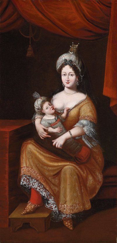 Kösem Sultan et son fils, le futur Sultan Murad IV ou Sultan Ibrahim, deuxième quart du XVIIe siècle - Franz and Gemminger Herrmann