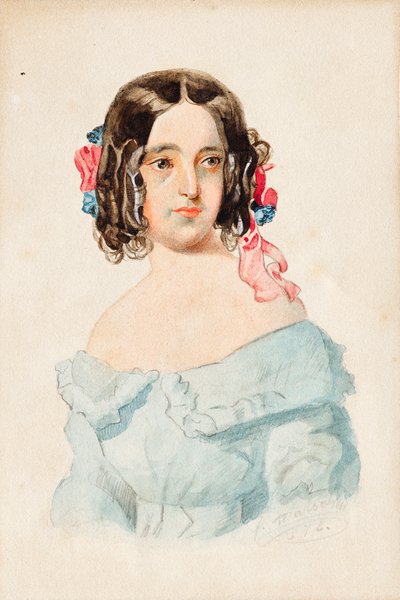 Portrait de jeune fille - Franz von Matsch