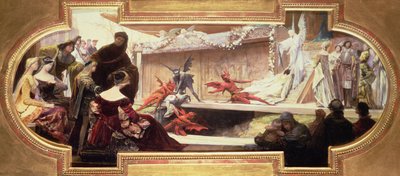 Esquisse pour une peinture de plafond représentant une scène d