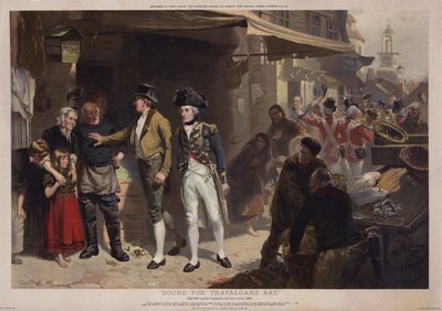 En route pour la baie de Trafalgar, Nelson quittant Portsmouth pour la Victory - Fred Roe